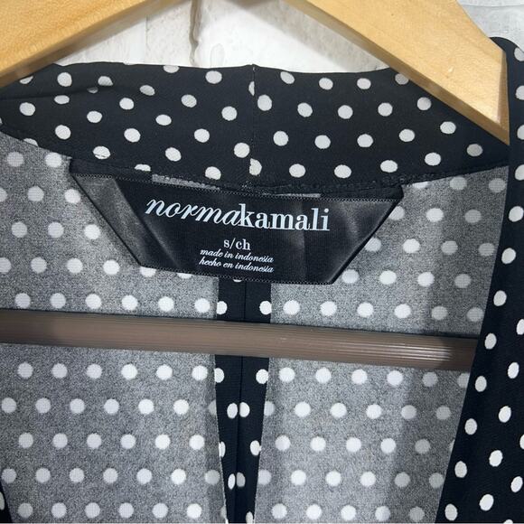 Norma Kamali Polka Dot Faux Wrap Dress Size Small - Picture 4 of 9